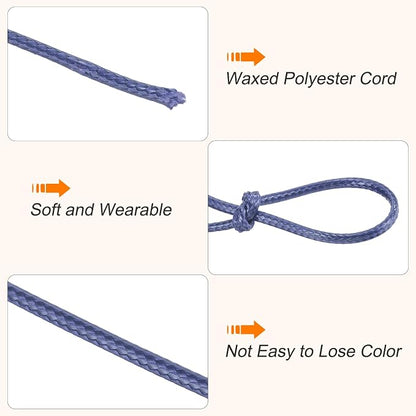 MECCANIXITY Waxed Cord 2.5mm Waxed Polyester Cord 87 Yard Wax String - Image 3