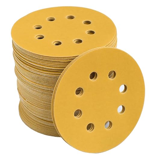 5-Inch 8-Hole Hook and Loop Sanding Discs 800-Grit Random Orbit Sandpaper by Aiyard