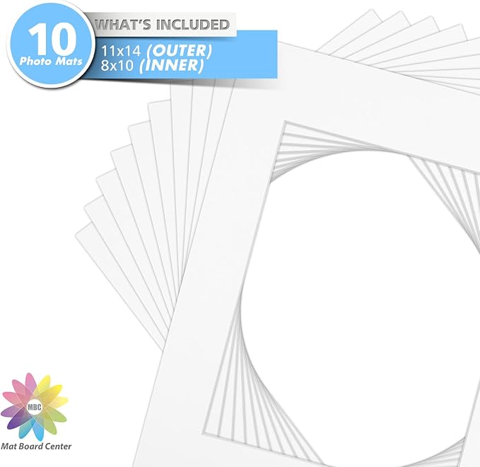 Mat Board Center, 11x14 for 8x10 Off White Color Mats - Image 4