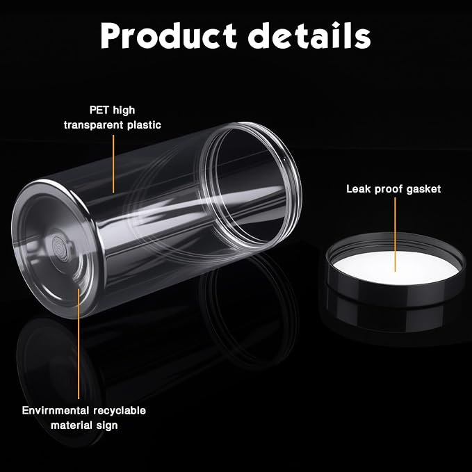 SATINIOR 12 Pack 32 oz Plastic Container Jars - Image 3