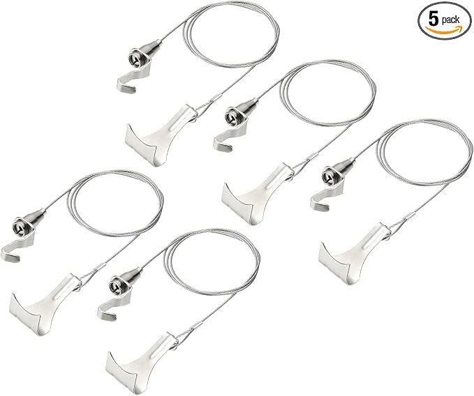 uxcell 5Pcs Picture Hanging Wire Kit, 1 m x 1.5 mm Heavy Duty Picture Hangers by uxcell
