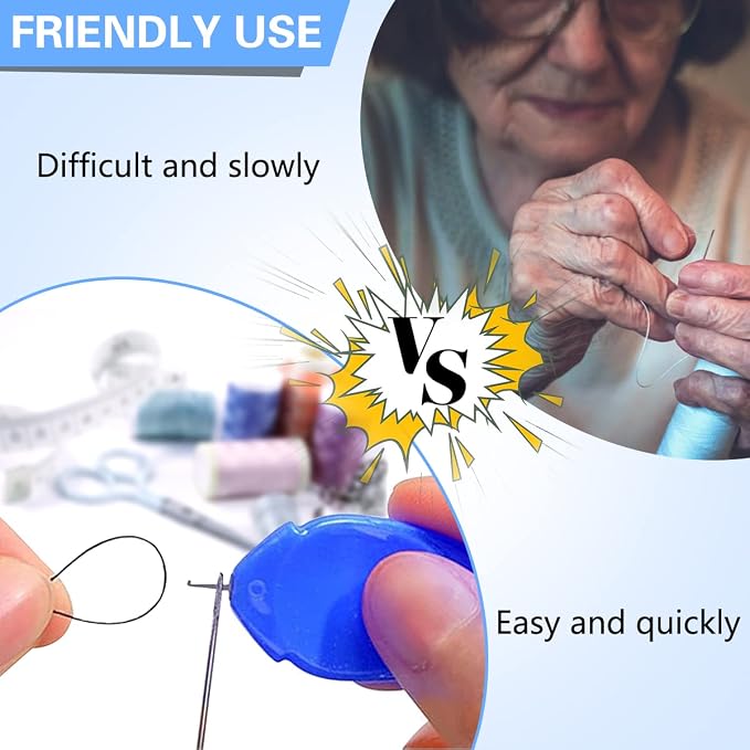 30 Pcs Needle Threaders for Hand Sewing, Plastic Needle Threader Tool for - Image 4