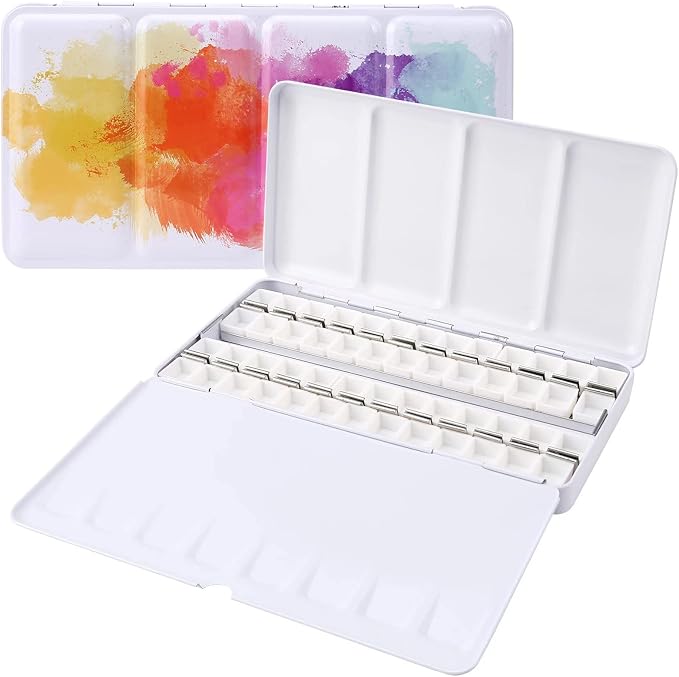 LOONENG Empty Watercolor Palette, Empty Watercolor Tin by LOONENG