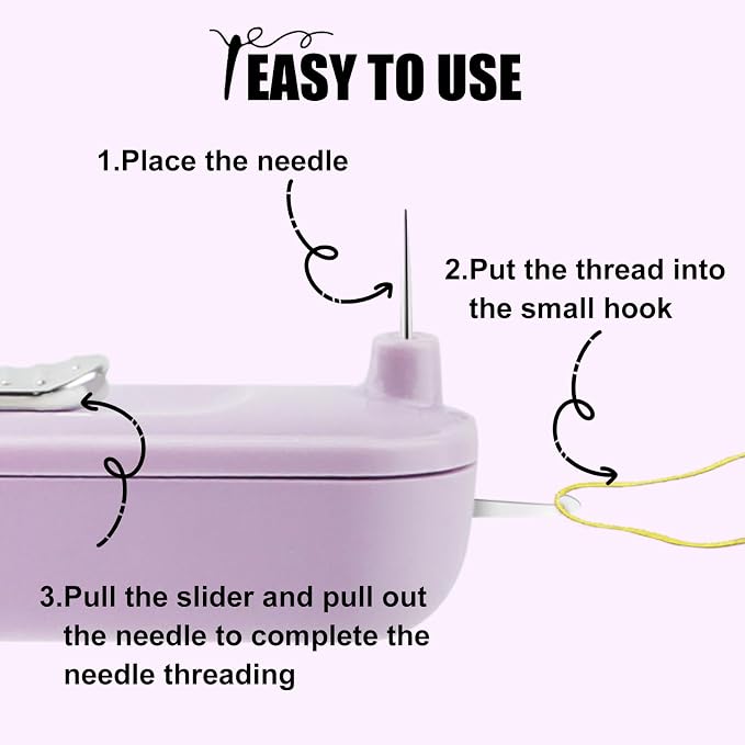 Needle Threaders, 2 in 1 Plug-in Needle Threader Seam Ripper Tool, Automatic - Image 6