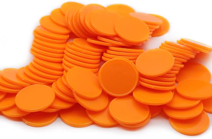 Set of 100 Opaque Plastic Learning Counters Mini Poker Chips Game Tokens by HAKITAROOM