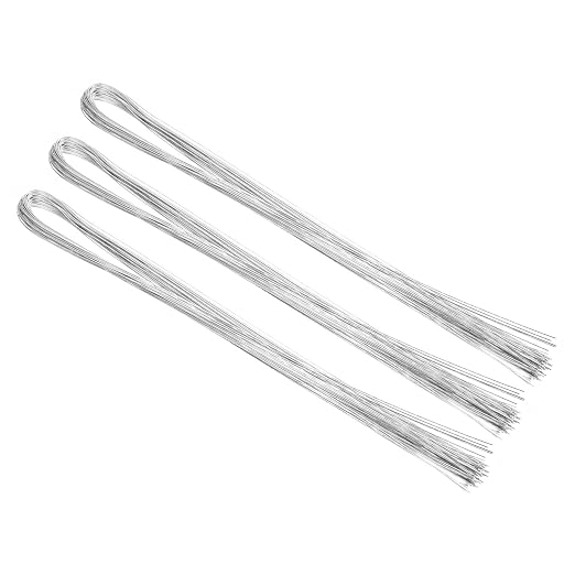PATIKIL 32 Inch 22 Gauge Floral Stem Wire, 2 Pack/80 Pieces Bouquet Stem Paper by PATIKIL