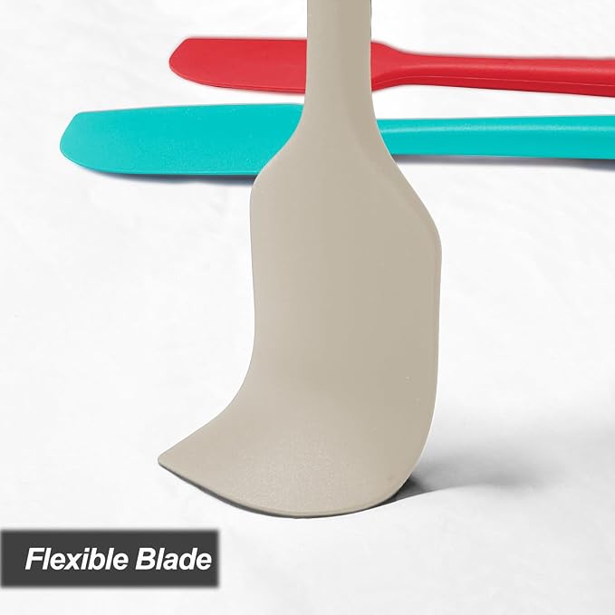 3 Pack Large Silicone Spatula for Kitchen, 600°F Heat resistant Rubber Spatulas - Image 5