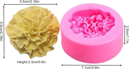 Carnation Flower Silicone Mold for Fondant Chocolate Candy Cake Decorating - Image 2