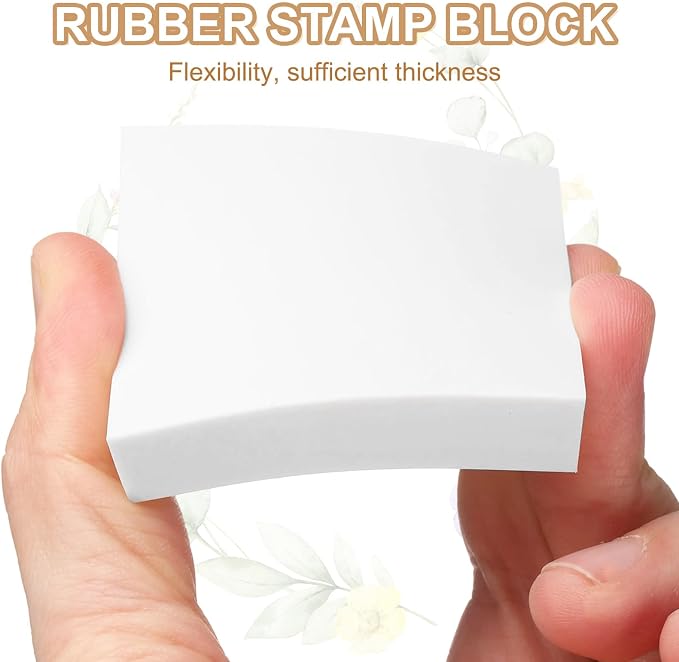 PATIKIL 4Pcs 2X2" Rubber Carving Blocks, Soft Linoleum Art Carving Block Square - Image 4