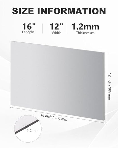 16" x 12" 18 Gauge Steel Sheets Metal Cold Rolled Steel Plate, Industrial - Image 2
