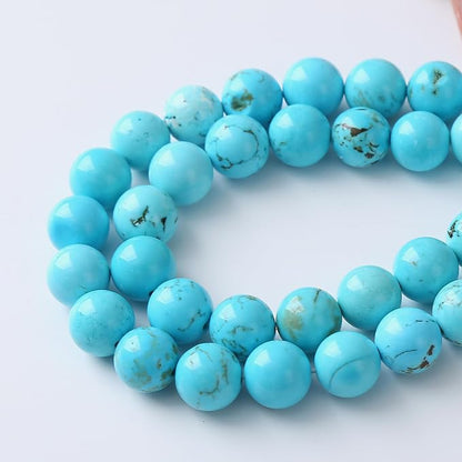 12mm 32pcs AAA Grade Natural Blue Turquoise Round Loose Beads - Image 4