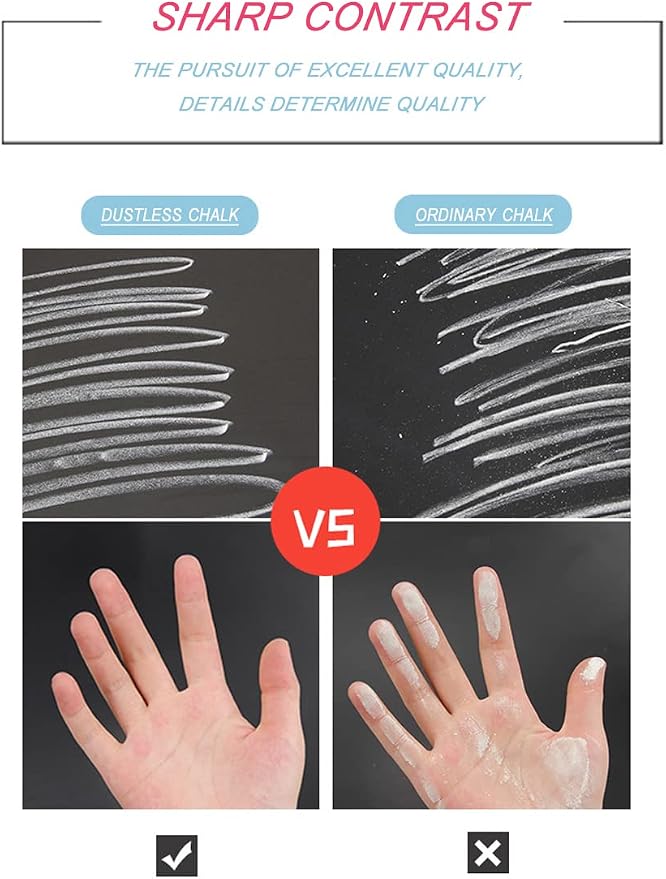 Non-toxic Dustless Chalk for Kids, Colored Sidewalk Chalk - Image 5