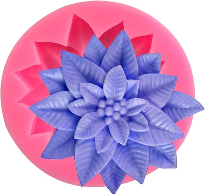 2Pcs Holly Leaf Silicone Mold for Fondant Chocolate Candy Cake Decorating - Image 6