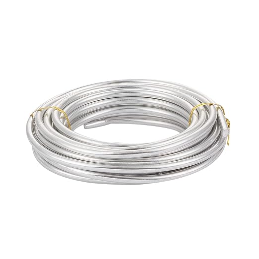 Fashewelry 22.96 Feet/Roll 6mm Thick Aluminum Wire Silver Bendable Metal Craft by FASHEWELRY