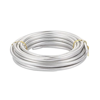 Fashewelry 22.96 Feet/Roll 6mm Thick Aluminum Wire Silver Bendable Metal Craft by FASHEWELRY