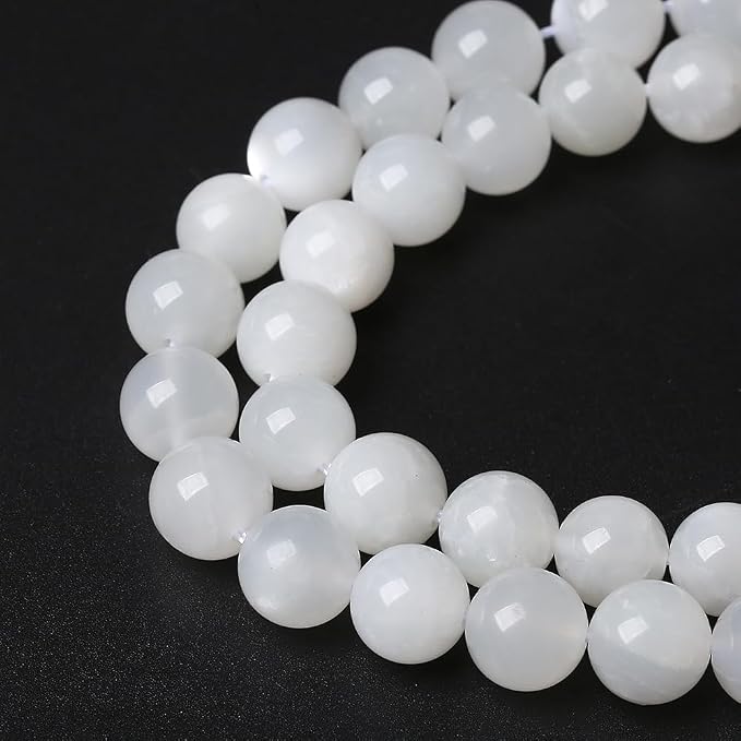 60pcs 6mm Natural White Moonstone Beads AAA Gemstone Round Loose Beads - Image 4