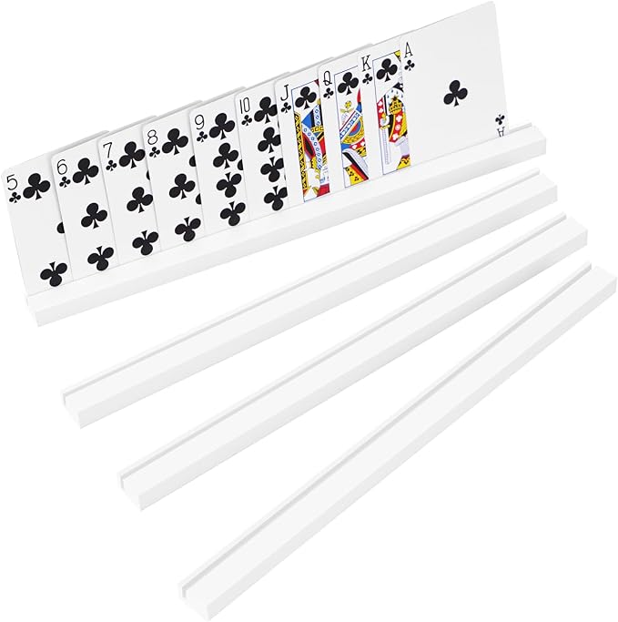 Playing Card Holders 13.4 Inches White Acrylic Solid Card Holder by Unknown