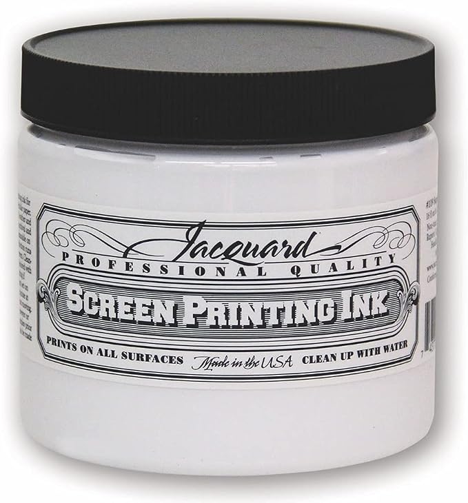 Jacquard Professional Screen Print Ink, Water-Soluable, 16oz Jar, Super Opaque by Jacquard