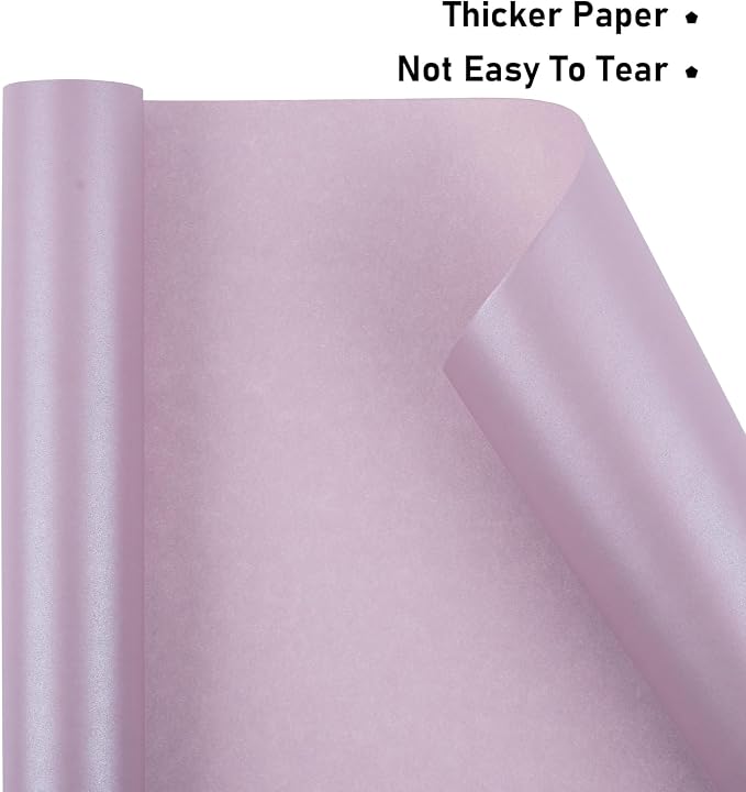 NESCCI Lavender Color Matte Wrapping Paper, Solid Color Pearly-Lustre Paper - Image 6