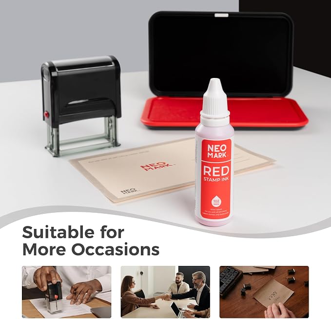 Premium Stamp Ink, Quick-Drying and AP-Certified Non-Toxic Refill Ink - Image 6