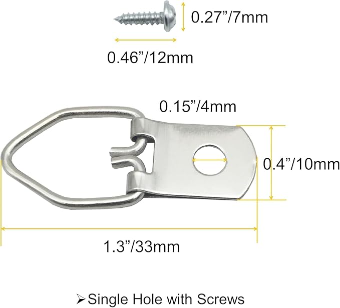 150 Pack Small D-Ring Steel Picture Hangers - Image 4