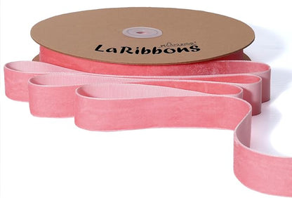 LaRibbons Thin Velvet Ribbon 1 Inch x 25 Yards, Gift Wrapping, Wreath Bow by LaRibbons