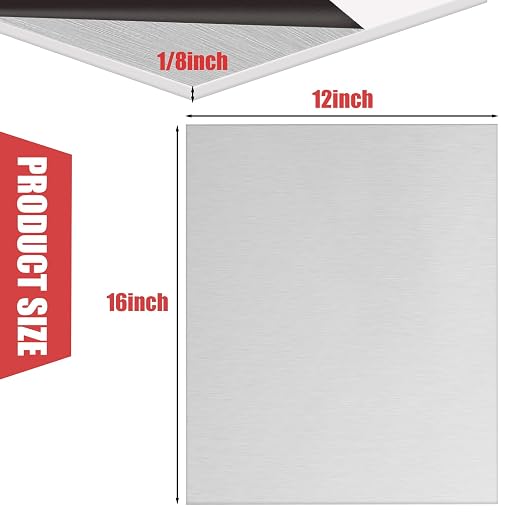 2PCS 6061 Aluminum Sheet Metal, Rectangle Aluminum Plate Solid Metal Sheet Plate - Image 2