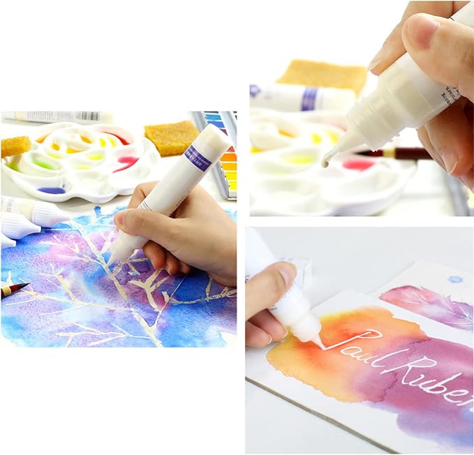 Masking Fluid for Watercolor Painting, 30ml White Masking Fluid Pen, Masking - Image 3