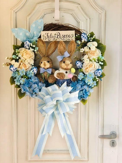 MEEDEE Blue and White Stripe Ribbon Wired Ribbon 2.5 Inch Light Blue Burlap - Image 4