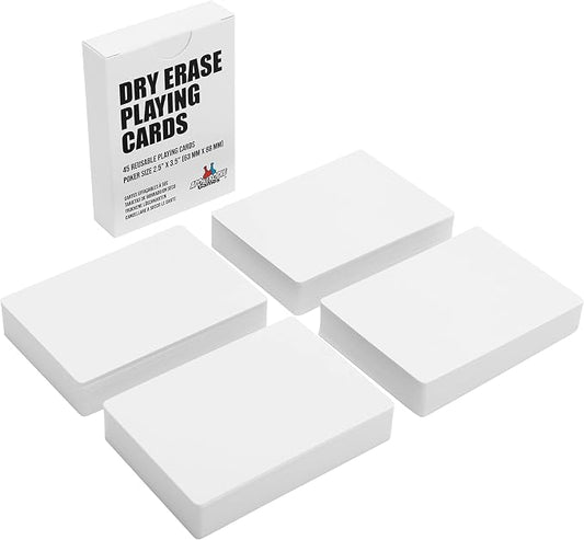 Dry Erase Blank Playing Cards w/Box, Poker Size by ApostropheGames