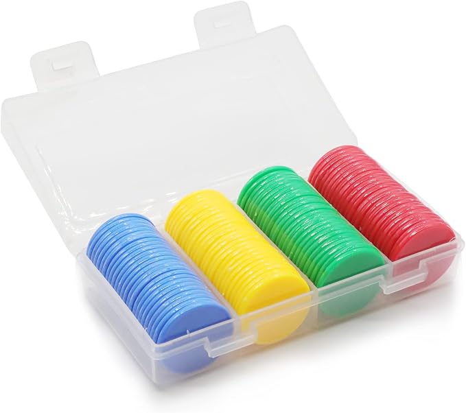 Set of 100 Opaque Plastic Learning Counters Mini Poker Chips Game Tokens - Image 2