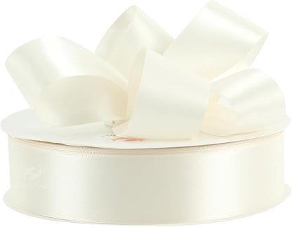 HUIHUANG Ivory Satin Ribbon 1-1/2 inch x 100 Yards Antique White Double-Faced - Image 6