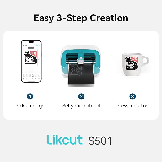 Likcut Vinyl Cutter Machine, Smart Sticker Maker Glee S501 - Image 2