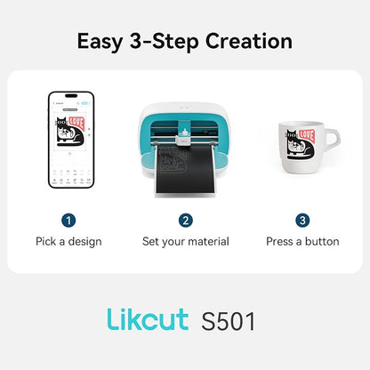 Likcut Vinyl Cutter Machine, Smart Sticker Maker Glee S501 - Image 2