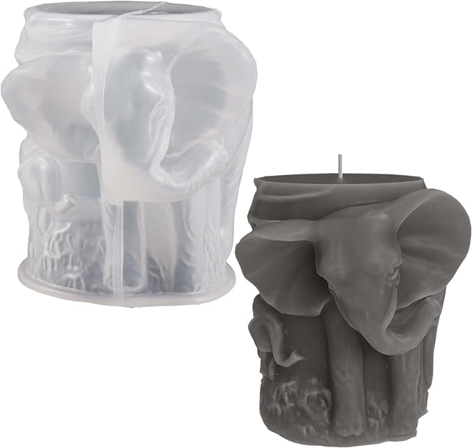 Elephant Cylinder Animal Resin Casting Silicone Mold - Image 2