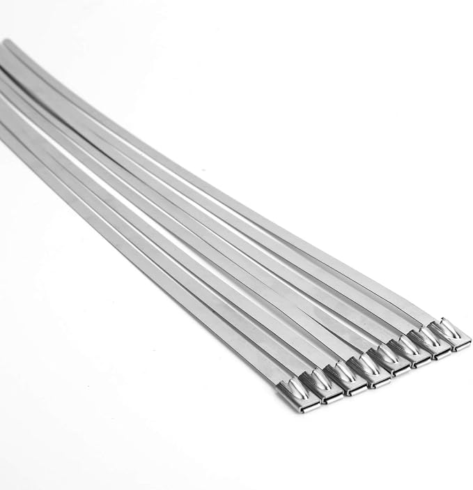 Metal Zip Ties, 304 Stainless Steel, Heavy Duty Self-locking Cable Ties - Image 2