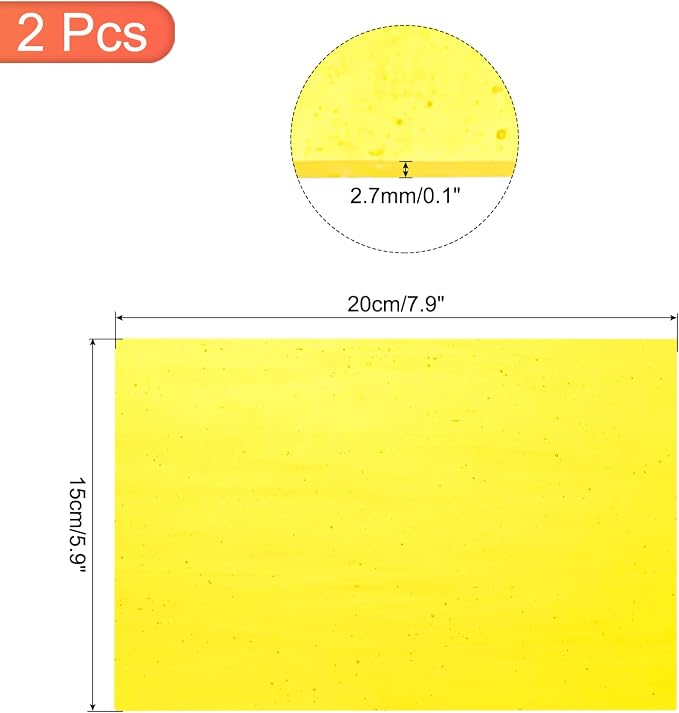 MECCANIXITY 2 Pcs Stained Glass Sheet Mosaic Tile 7.9 Inch x 5.9 Inch Bright - Image 2