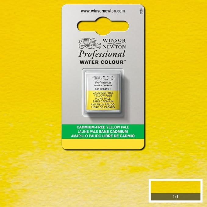 Winsor & Newton Professional Water Colour Paint, Half Pan, Cadmium-Free Yellow - Image 6