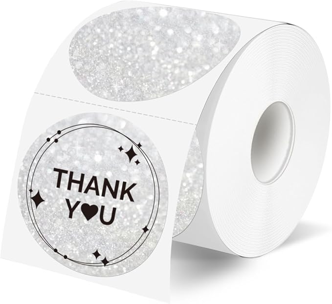 2" Holographic Thermal Label Stickers, Round Direct Thermal Label Stickers by Unknown