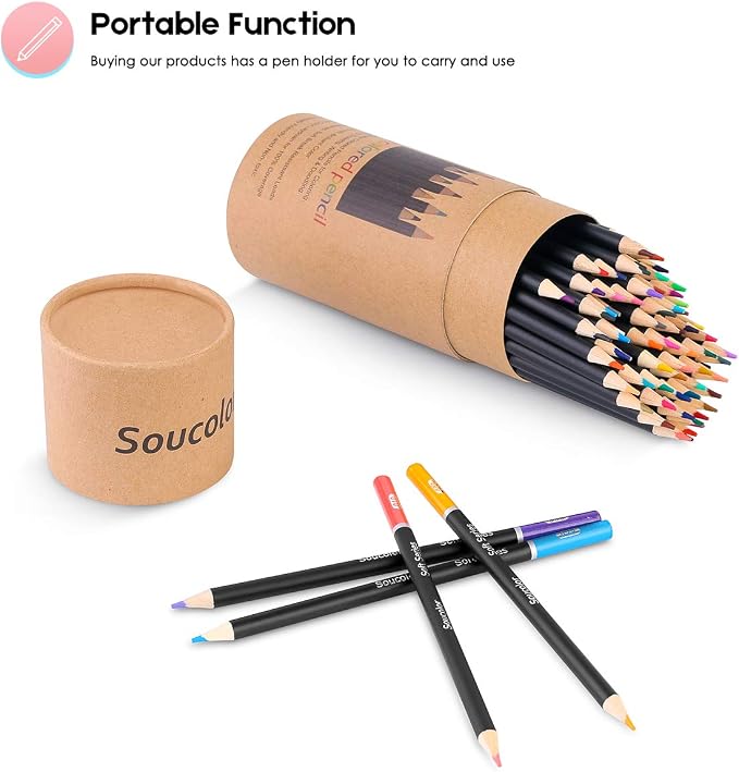 Soucolor 72 Colored Pencils Set - Image 4
