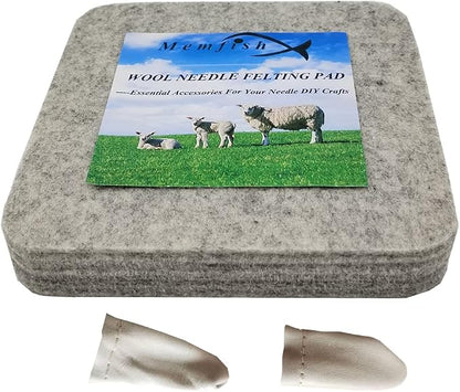 Wool Needle Felting Pad, Needled Felting Mat Woolen Block Thick and Firm Needle by MemfishWelcomeYou