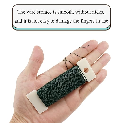 HAHIYO 26Gauge Green Flexible Metal Floral Wire - Image 4