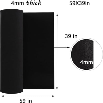 AMZQNART EVA Foam 4mm, Cosplay Foam 39x59 inch Black, High Density 90 kg/m³ - Image 2