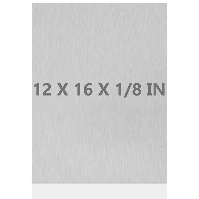 6061 T651 Aluminum Sheet Metal 12 x 16 x 1/8 Inch Flat Plain Aluminum Plate by Lswteiz