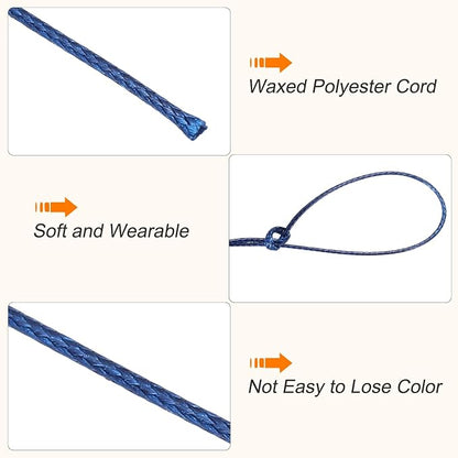 MECCANIXITY Waxed Cord 0.5mm Waxed Polyester Cord 175 Yard Wax String - Image 3