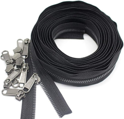YaHoGa #5 Metal Zippers by The Yard Bulk 4 Yards + 10 pcs Sliders - Image 3