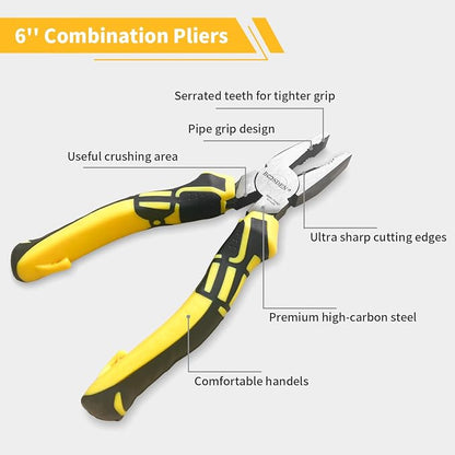 BOOSDEN Linesman Pliers, 6 Inch High Leverage Lineman's Plier, Combination - Image 3