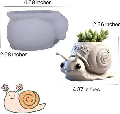 Animal Resin Molds Silicone 3D Cute Snail Epoxy Resin Plaster Candle Holder Wax - Image 2