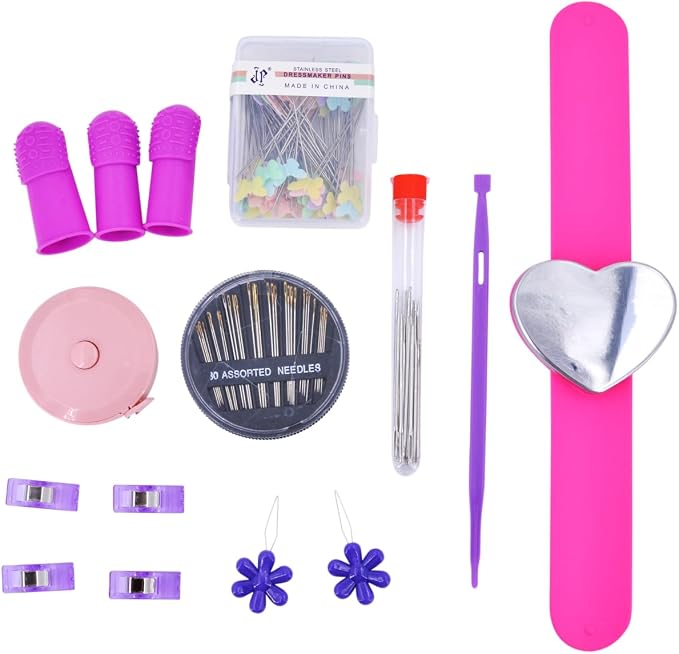Sewing Kit for Teens & Petite Fingers | THIK-Grip Thimbles by SiliconeAlley