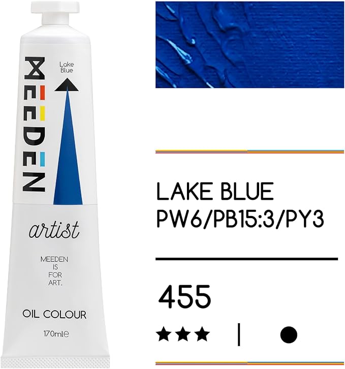MEEDEN Artist Grade Oil Paint: Lake Blue - 170ml/5.7oz Tube - Professional Art - Image 2
